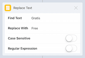 Action 'Replace Text' Free