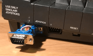 Adapter connected to ZX Spectrum +2B